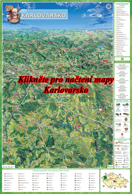 Interaktivní malovaná mapa Karlovarsko